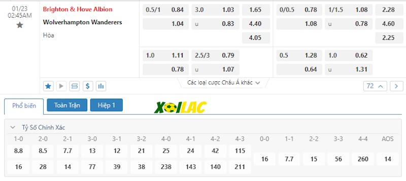 Soi kèo Brighton vs Wolves 23/01/2024 – Tỷ lệ kèo Soi kèo Brighton vs Wolves 23/01/2024 – Tỷ lệ kèo