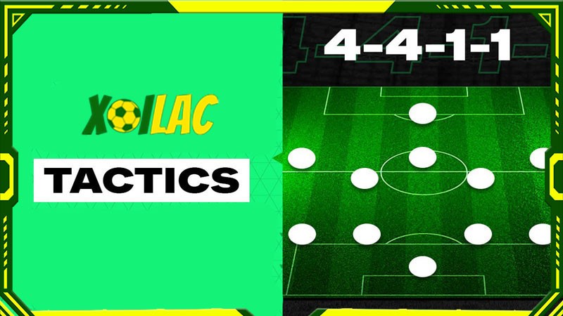 Sơ đồ bóng đá 4-4-1-1 được thể hiện ra sao?