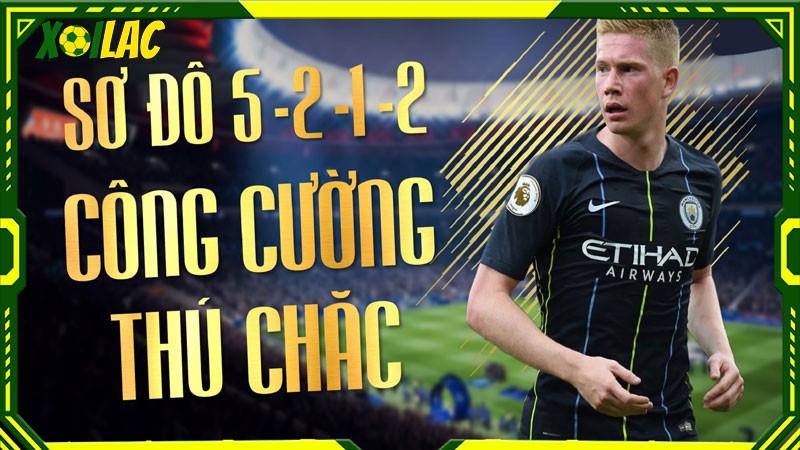 Chiến thuật 5-2-1-2 được thể hiện ra sao?