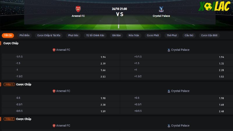 Arsenal vs Crystal Palace