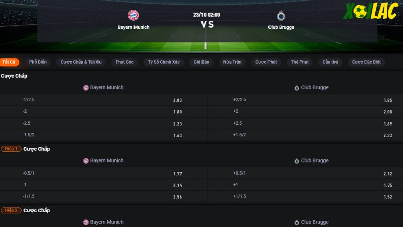 Bayern vs Club Brugge